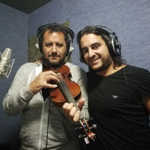 Con John Quejio. Grabación de Granaina en "Suspiros del Flamenco".