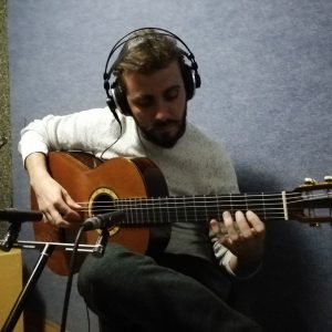 Jesús Guerrero. Grabación de Serrana en "Suspiros del Flamenco".