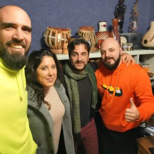 Con Dani Bonilla y Cristina Tovar. Grabación de Coros en "Suspiros del Flamenco.