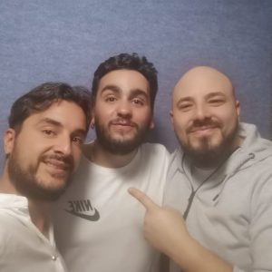 Con Ismael de la Rosa "Bola". Grabación de Coros en "Suspiros del Flamenco".